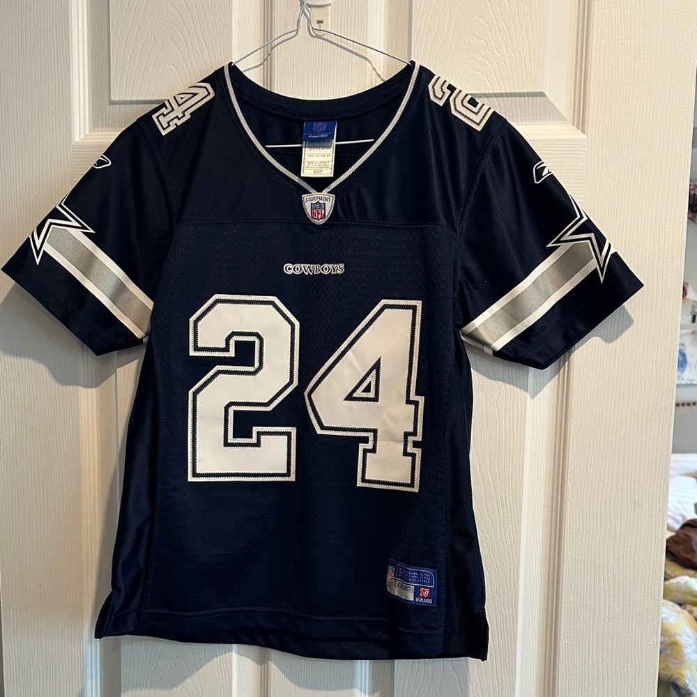 NFL Reebok Navy Jersey with Silver and White Accents